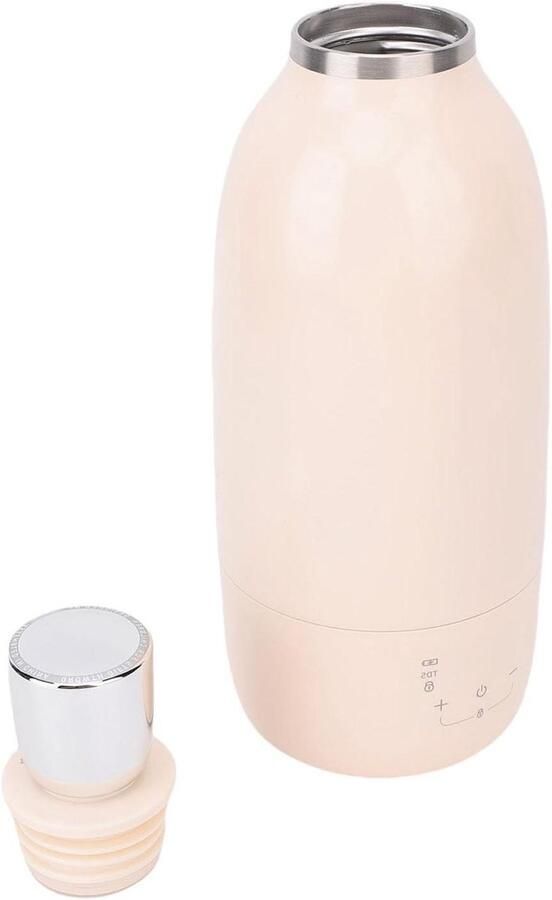 Draagbare Waterkoker Reis Waterkoker Melkwarmer Warme Dranken Onderweg Geïsoleerd Roestvrij Staal 200 ml Capaciteit Zilver