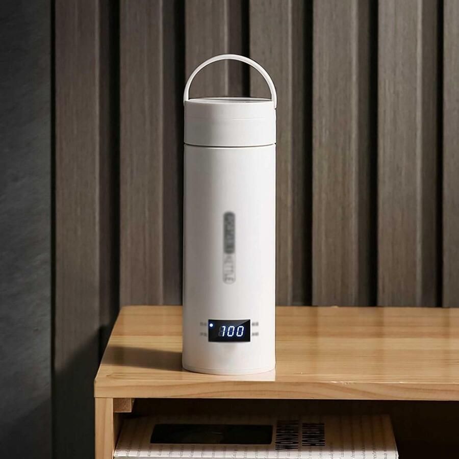 Draagbare Waterkoker Reis Waterkoker Mini Warme Dranken Maken 4 Temperatuur Instellingen 500ml Wit