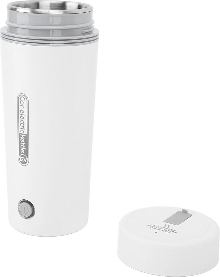 Draagbare Waterkoker Reis Waterkoker Onderweg Koken Snelle Verwarming 350 Ml Wit