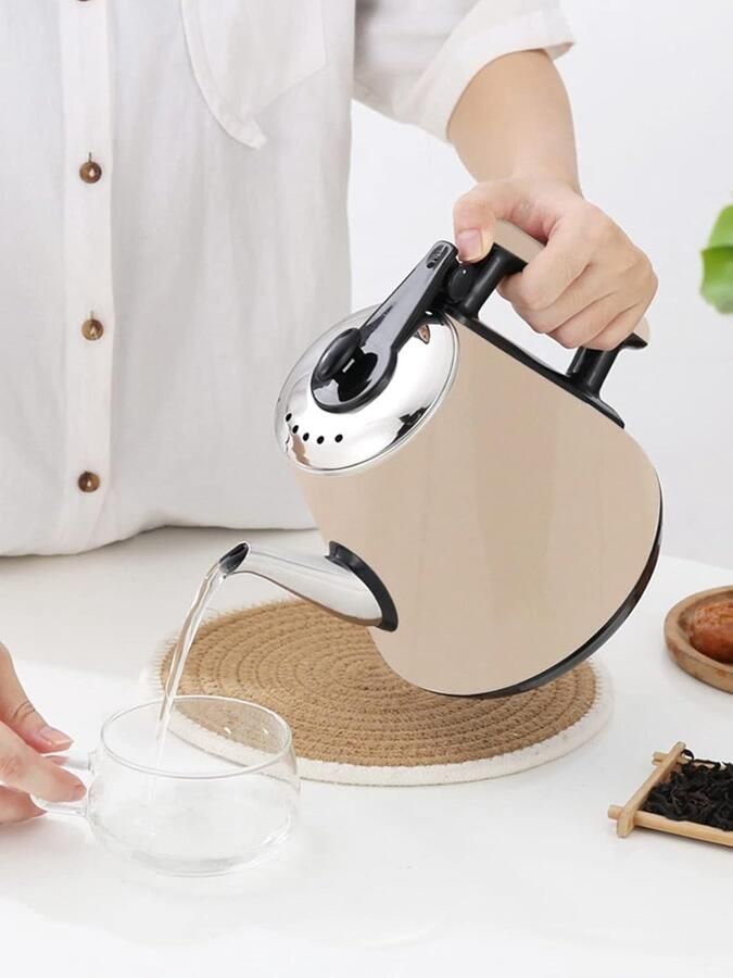 Draagbare Waterkoker Reis Waterkoker Snel Water Koken Automatische Uitschakeling 1.7 Liter Zwart