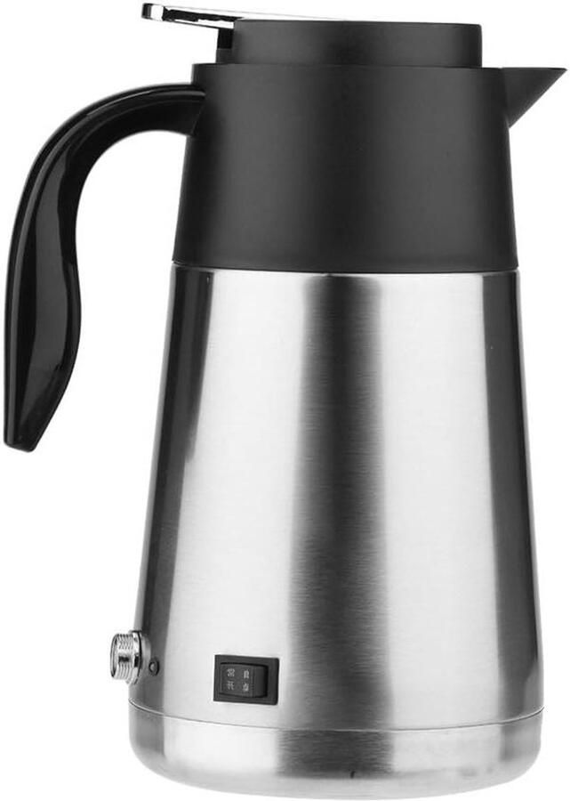 Draagbare Waterkoker Reis Waterkoker Warm Drankjes Maken Grote Capaciteit 1300 ml Zwart
