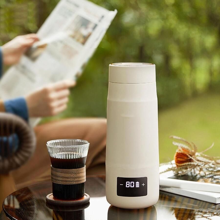 Draagbare Waterkoker Reis Waterkoker Warme Dranken Maken USB Oplaadbaar 300 ml Zwart