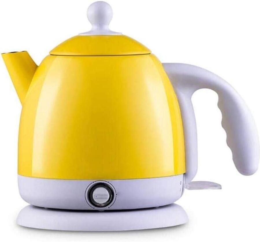 Draagbare Waterkoker Reisketel Mini Kantoor Koffie Ergonomisch Handvat 1 Liter Geel