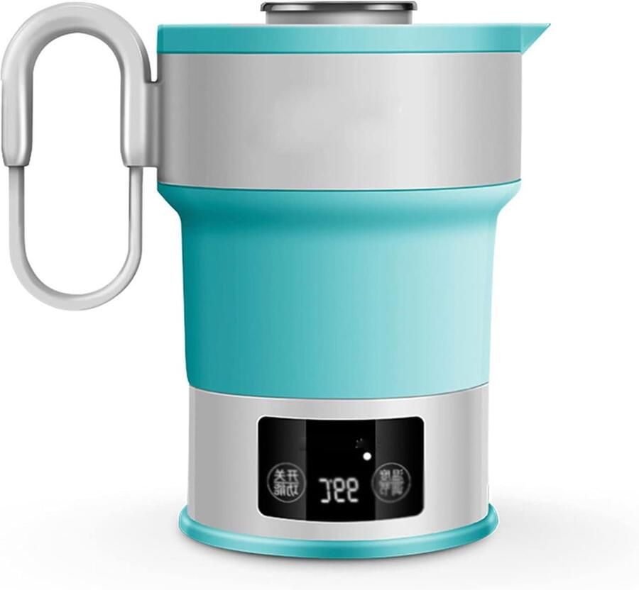 Kleine Waterkoker Reis Waterkoker Snel Water Koken Opvouwbaar Ontwerp 400ml Zilverkleurig