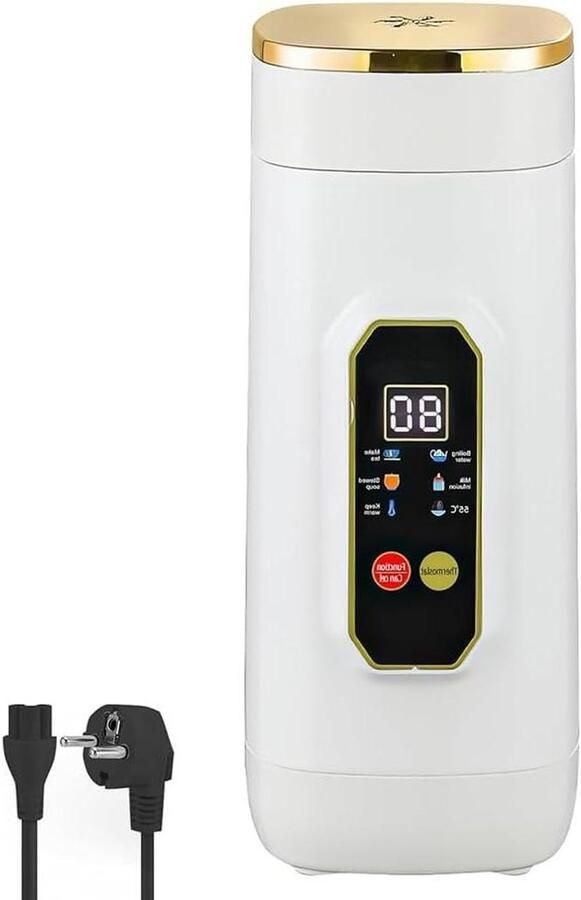 Draagbare Waterkoker Reiskoker Mini Warme Drankjes Maken 6 Temperatuur Instellingen 450 ml Wit
