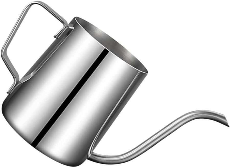 Draagbare Waterkoker Theepot Koffiepot Koffie Zetten Met Handfilter 250 Ml Zilver