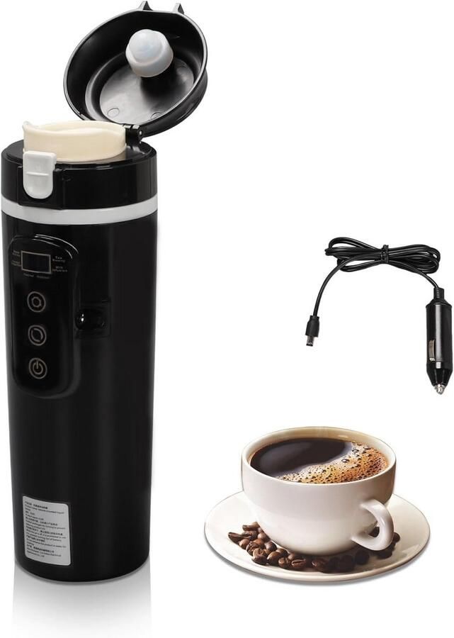 Draagbare Waterkoker voor Auto 12V 24V Instelbare Temperatuur en LCD-Display