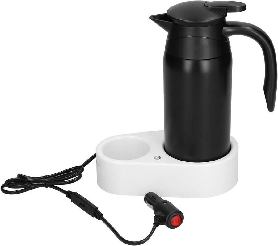 Draagbare Waterkoker voor Auto en Vrachtwagen Efficiënt Verwarmen met Sigarettenaansteker Aansluiting 800ml Capaciteit