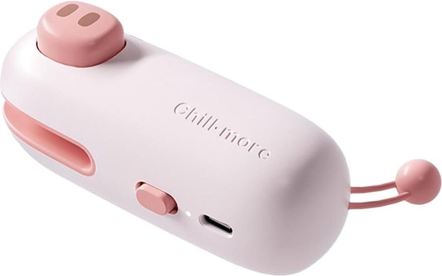 Draagbare Zakkensealer Mini Verzegelaar Voedsel Vers Houden 2-in-1 Snijden Afdichten Compact Formaat Tekenfilmvarken