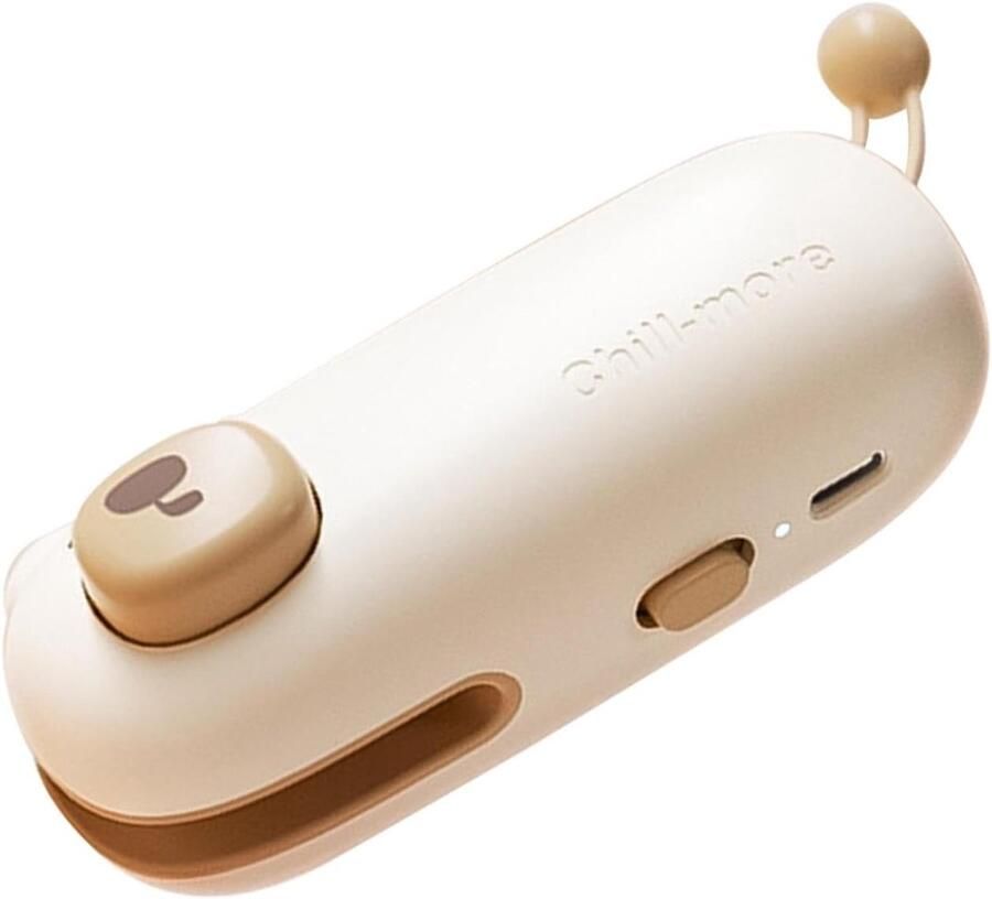 Draagbare zakverzegelaar Snack zak sluiten Voedsel bewaren 2-in-1 snijder 10.2x4.3x3.7cm Beer model