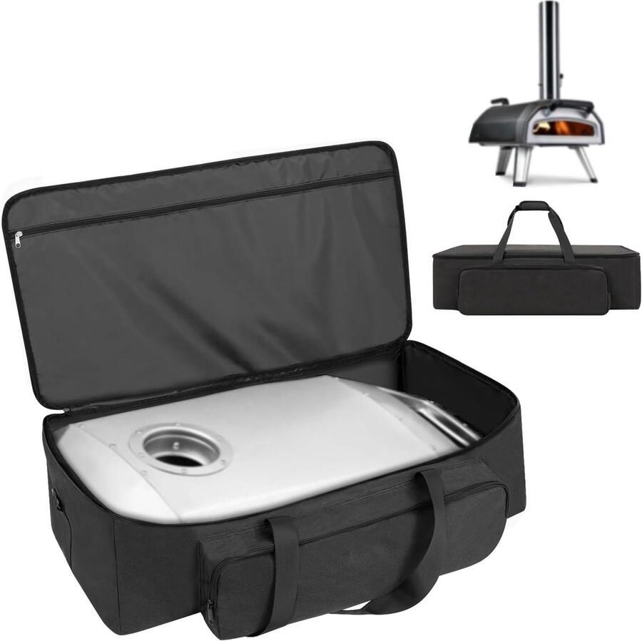 Draagtas compatibel met Ooni Karu 12 & Karu 2 draagtas voor pizzaoven accessoires outdoor transporttas met schoorsteenzakken waterafstotend robuust alleen tas