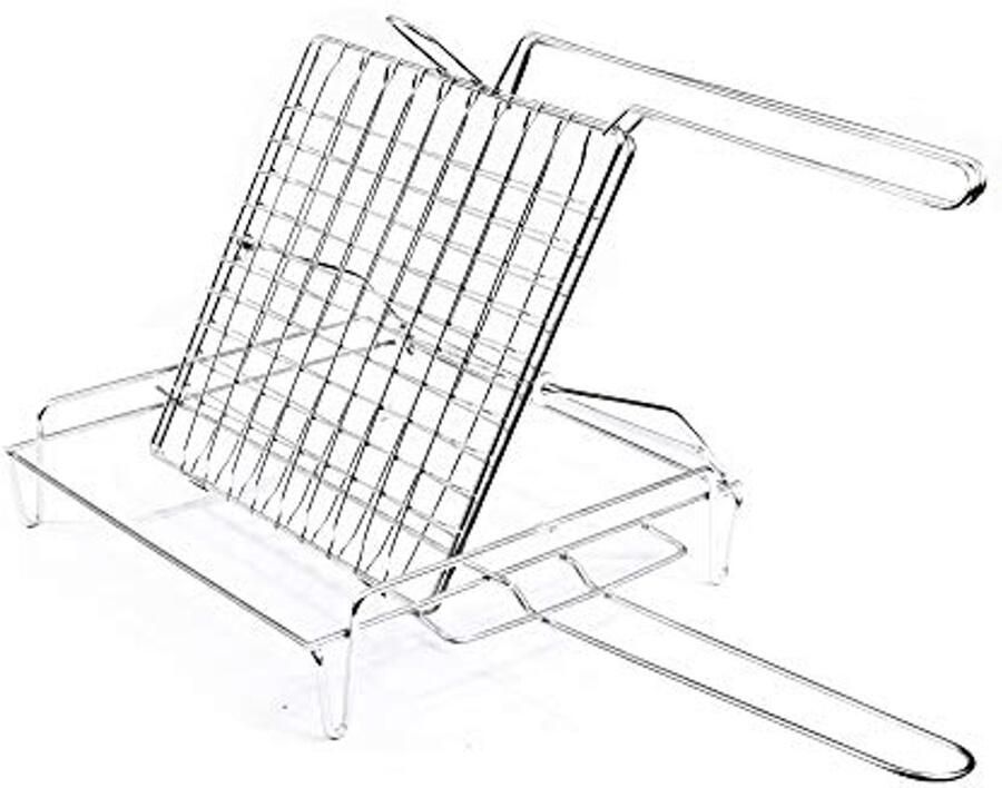 Draaibaar Grillrooster met Klapsysteem Staal 30 x 40 cm
