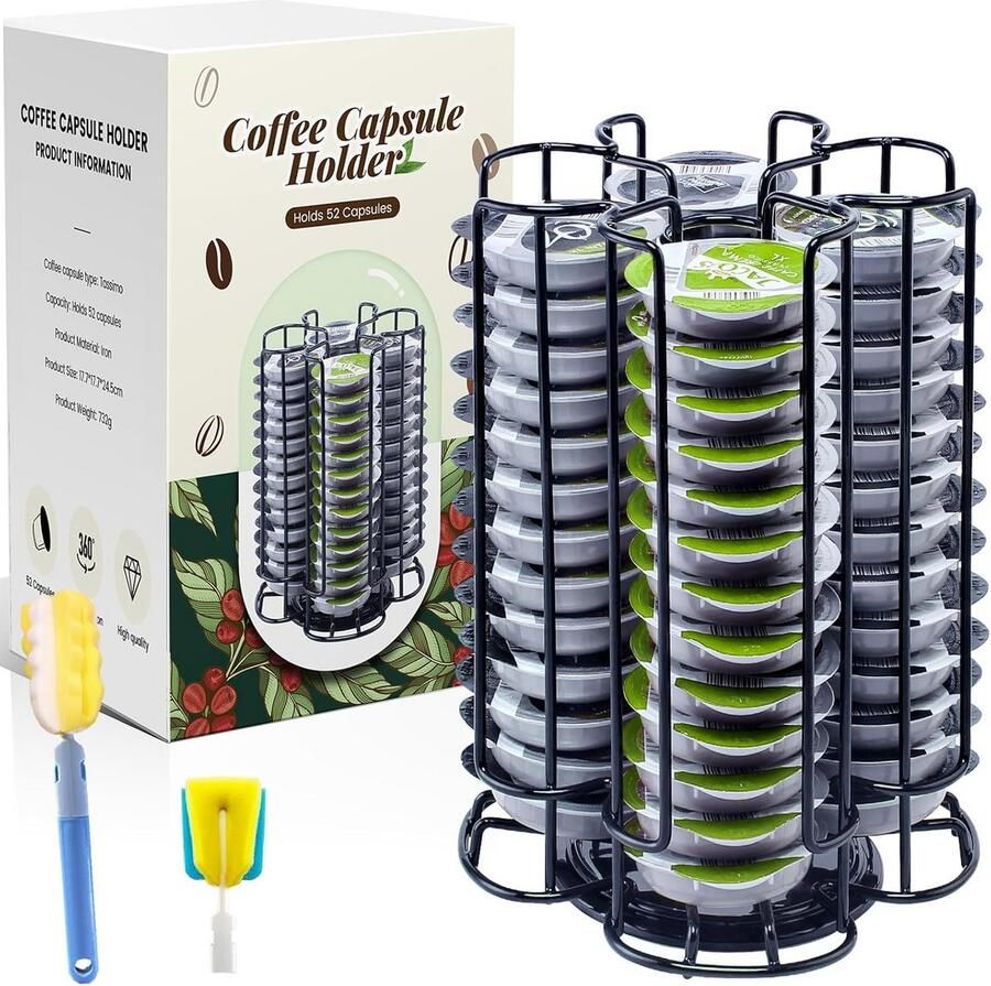 Draaibare Koffiecapsulehouder voor 52 Tassimo Pads