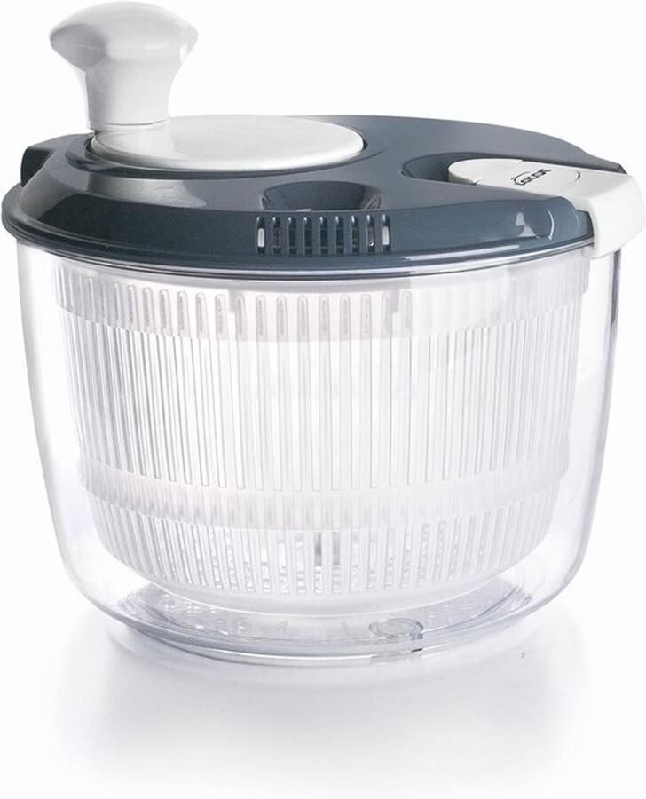Draaibare SaladeCentrifuge met 3 Delen Kom Zeef en Dekselsysteem BPA-vrij