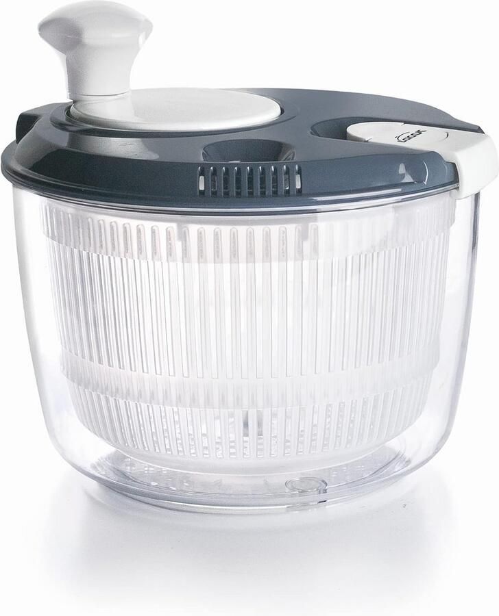Draaibare SaladeCentrifuge met 3 Delen Kom Zeef en Dekselsysteem BPA-vrij