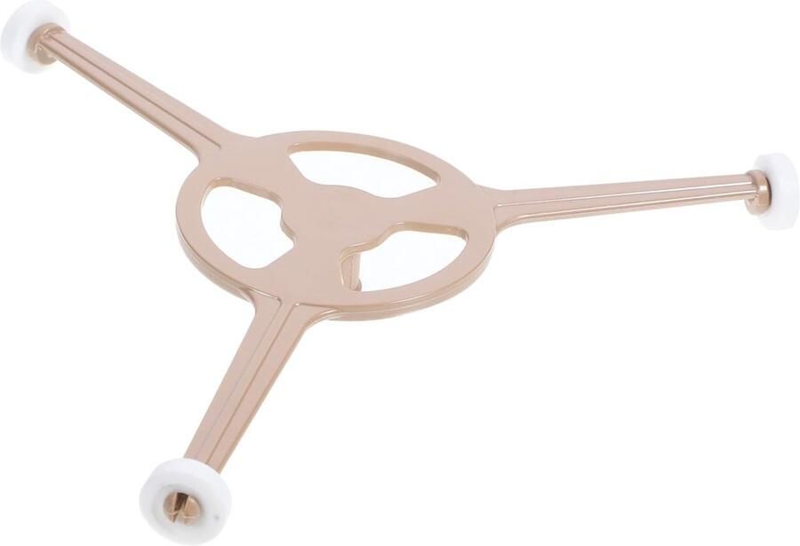 Draaiplateau Ondersteuning Oven Ring Gelijkmatig Verwarmen Drie Stabiliserende Wieltjes 17 cm Doorsnede Bruin