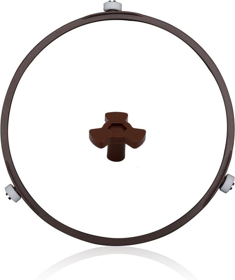 Draaiplateau Ring Oven Onderdeel Magnetron Reparatie Drie-rol Ontwerp 17.8 cm Zwart