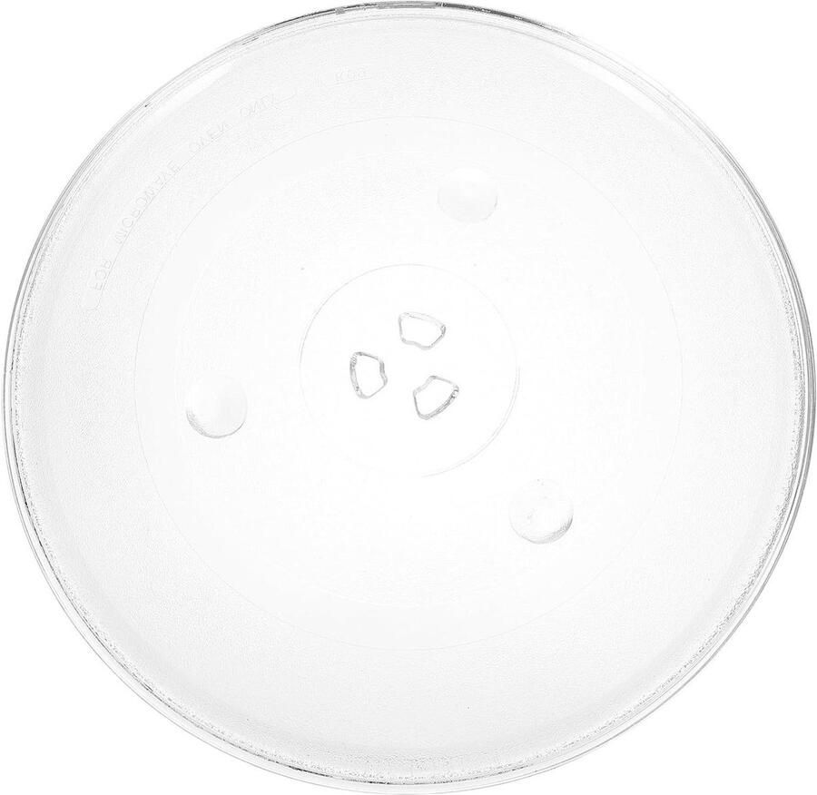 Draaiplateau voor oven Magnetronschaal rolgeleider Gelijkmatig verwarmen Geluidsarme Y-vormige basis 31 cm diameter Transparant