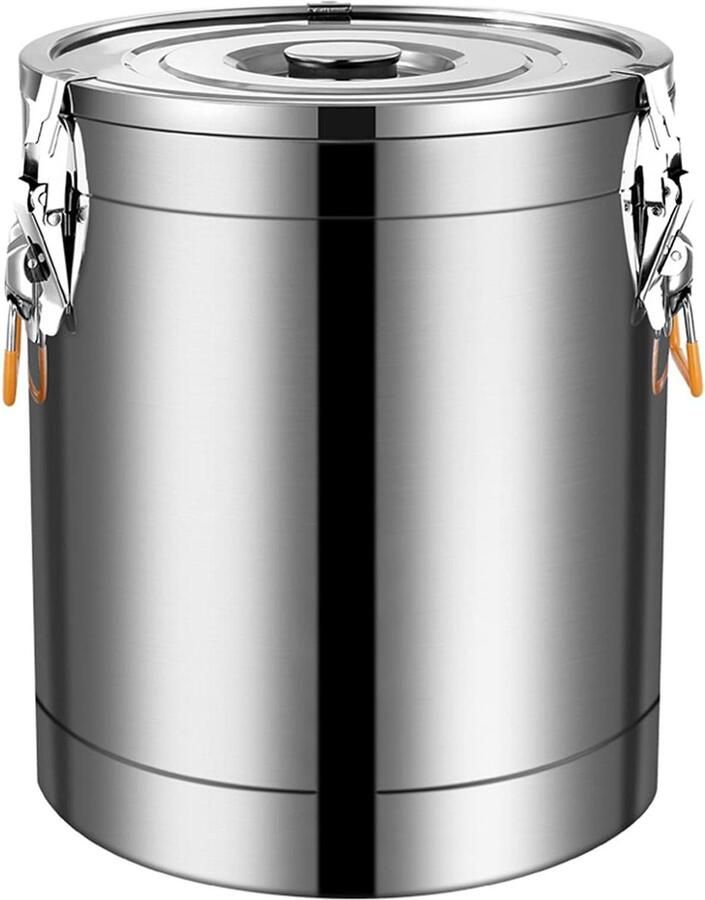 Drankdispenser Roestvrij Staal Geïsoleerde Emmer Warmhoudbak Dranken Serveren Dubbelwandige Isolatie 10L Wit