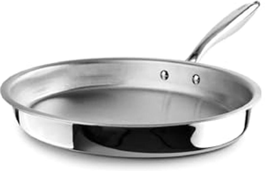 Drielaagse Vispan Roestvrij Staal 34x23 cm Geschikt voor Inductie