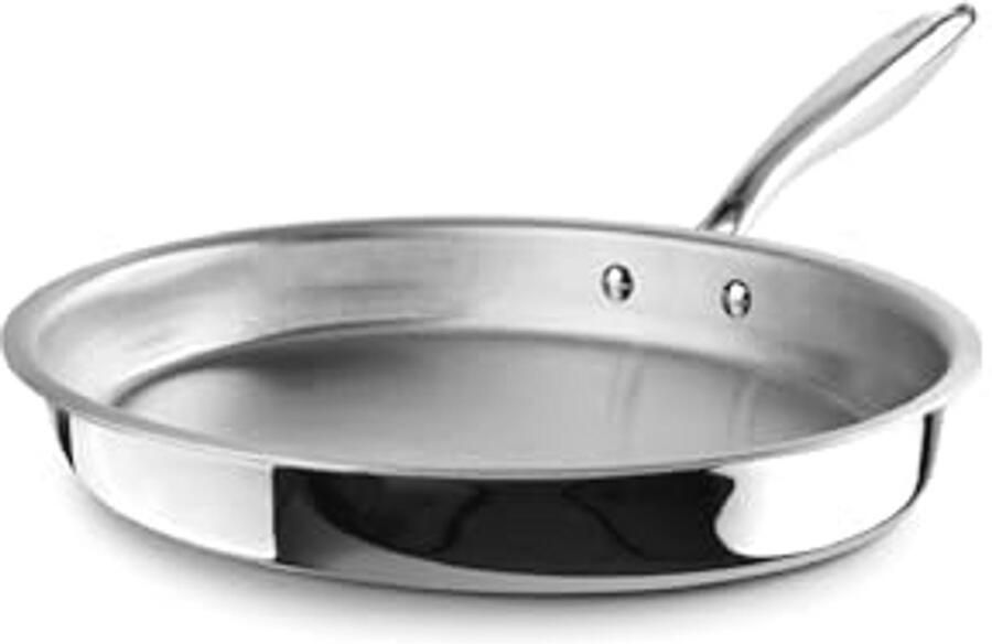 Drielaagse Vispan Roestvrij Staal 34x23 cm Geschikt voor Inductie