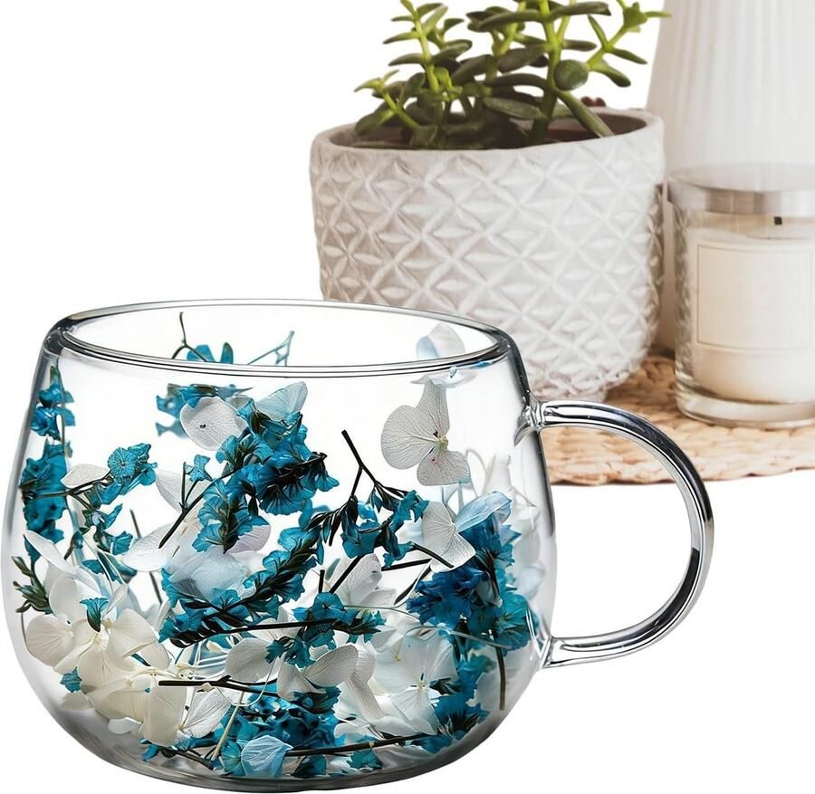 Drinkbekers botanisch doordrenkte transparant theeglas Artistieke bloemendisplay drinkcontainer stijlvol dagelijks servies voor sap thee verjaardagsbijeenkomst