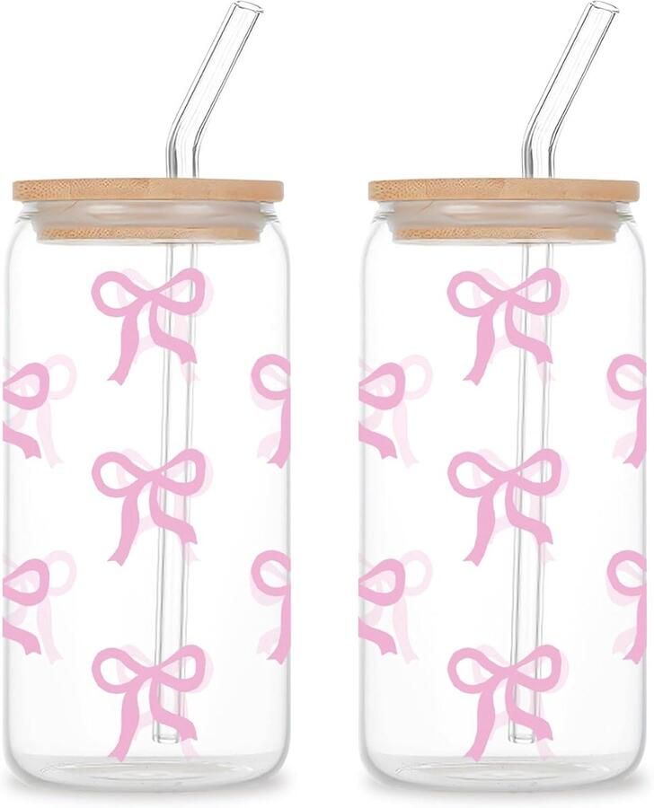 Drinkbekers met deksel en rietje 45 ml met deksel en rietje decoratieve boog-design veelzijdig drinkglas voor smoothie latte