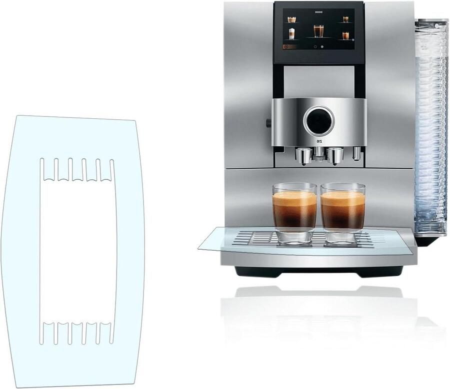 Drip Plate Beschermfolie Krasbescherming Koffiezetapparaat Beschermen Gemaakt in Duitsland Op Maat Gesneden Transparant