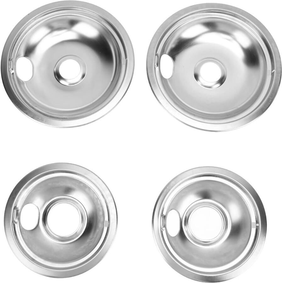 Drip Trays Set Luxe Onderdelen Koken Thuis Roestvrij Metaal Set van 4 Zilver