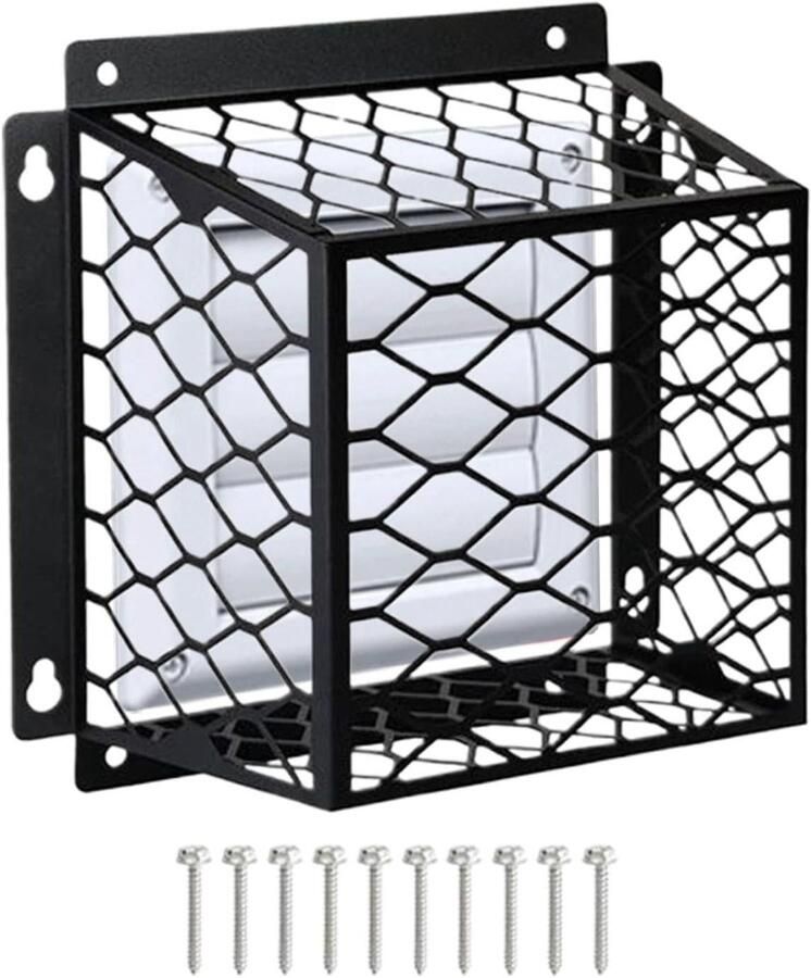 Droger Vent Guard Afzuigkap Beschermer Dieren Buiten Houden Weerbestendig Staal 7.6-10.2 cm Zwart