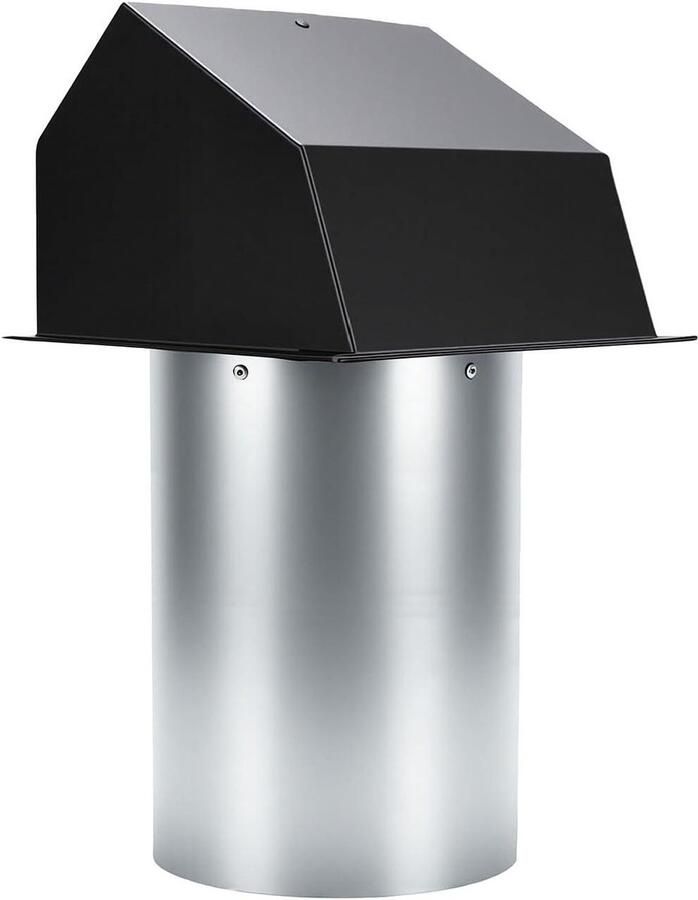 Droger Ventilatiekap Buitenmuur Afzuigkap Luchtstroom Optimaliseren Automatisch Demper Systeem 6 Inch Diameter Gegalvaniseerd Staal - Foto 1