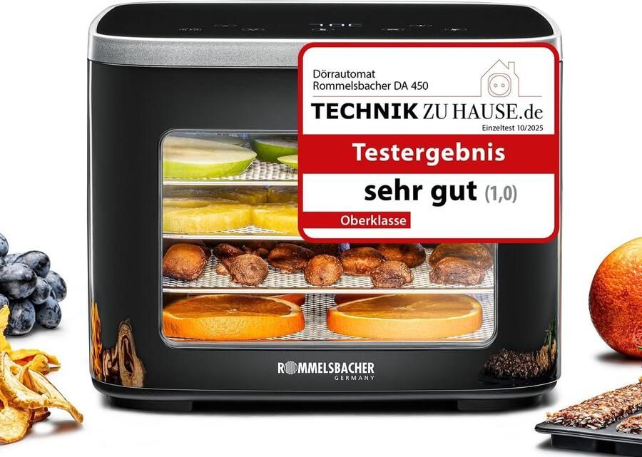 Droogautomaat Voedseldroger met 5 RVS Droogroosters LCD Display Instelbare Temperatuur en 99 Uur Timer Inclusief Accessoires