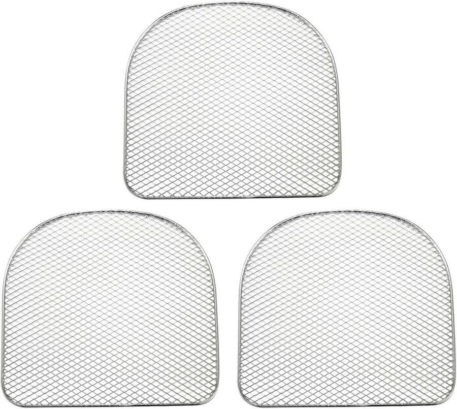 Droogrek Airfryer Oven Airfryer Accessoires Voedsel Drogen 3 Delig Rooster 24 x 25 cm Zilver