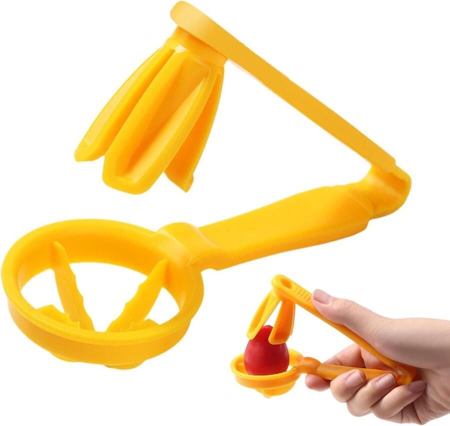 Druiven Snijder Fruit Slicer Snel Fruit Snijden Eenvoudige Bediening 13x10x6 cm Geel