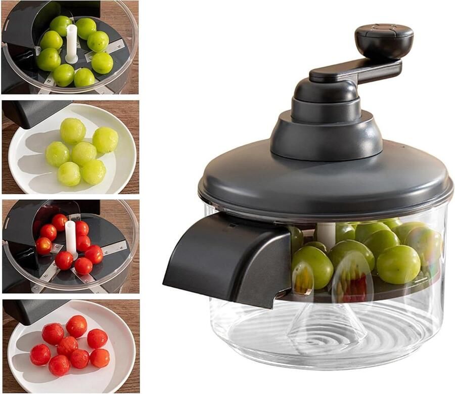 Druivenschilmachine Fruit Peller Keuken Hulp Zichtbaar Proces 24x25cm Zwart