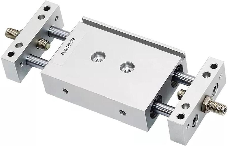 Lucht Cilinder Dubbele Staaf Industriële Automatisering Verstelbare Slag 25mm Boring Metaal