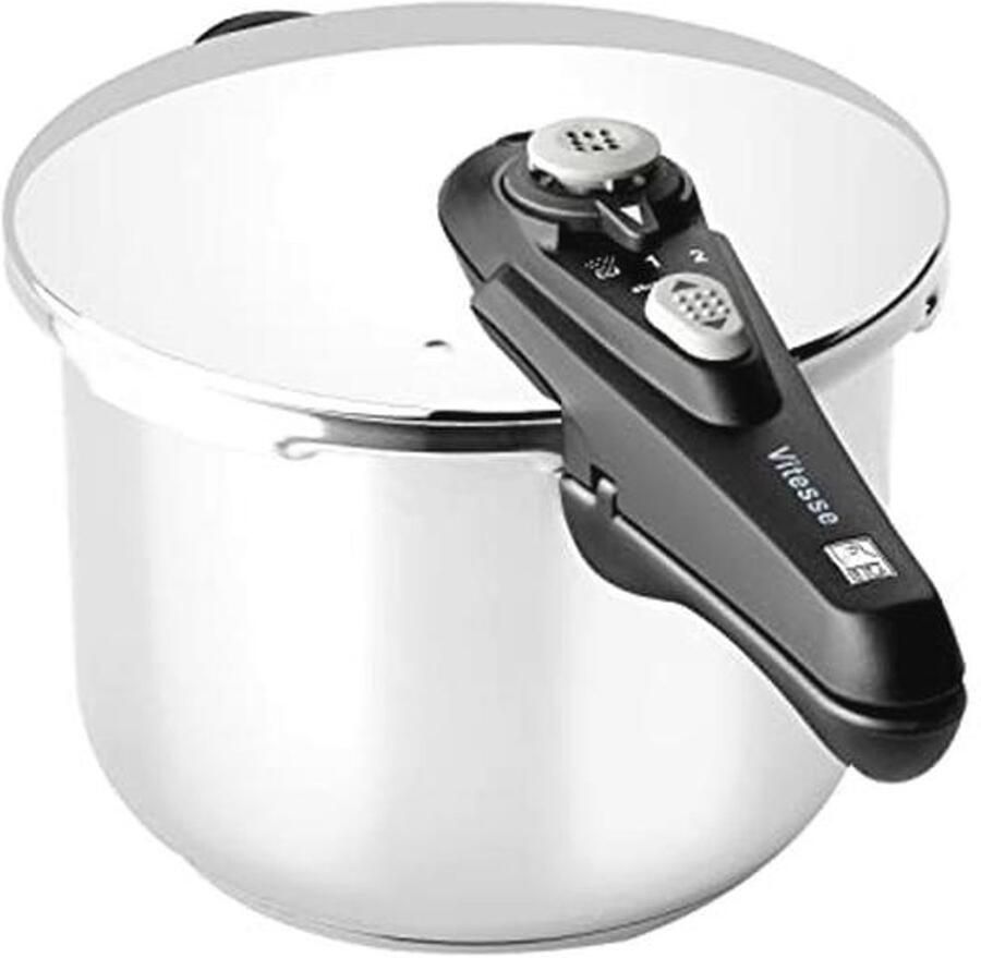 Drukpan 4 liter van roestvrij staal Geschikt voor alle soorten koken inclusief inductie