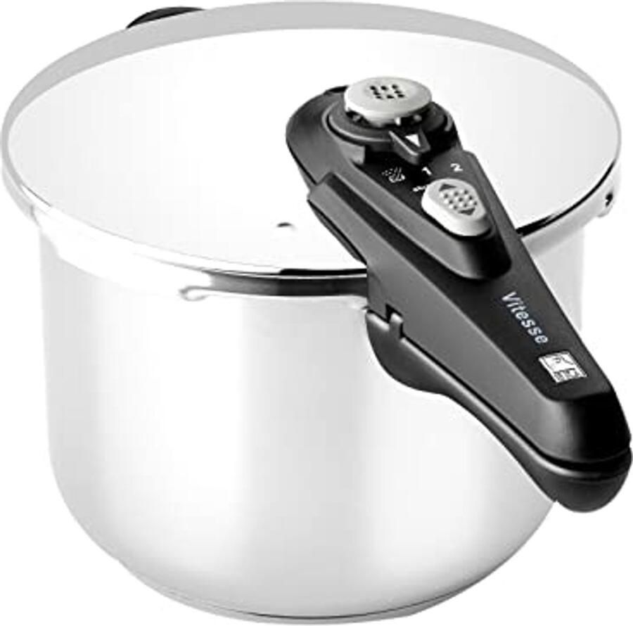 Drukpan 4 liter van roestvrij staal Geschikt voor alle soorten koken inclusief inductie - Foto 2