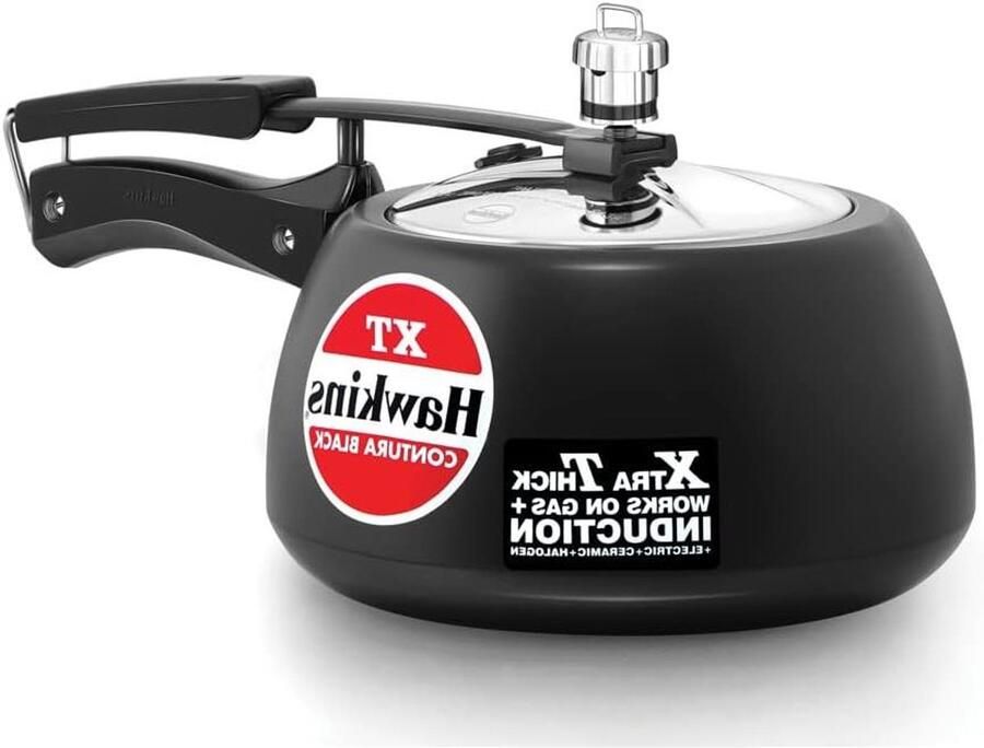 Drukpan Aluminium Snelkookpan Inductie Maaltijden Bereiden Afgeronde Zijkanten 3 Liter Zwart