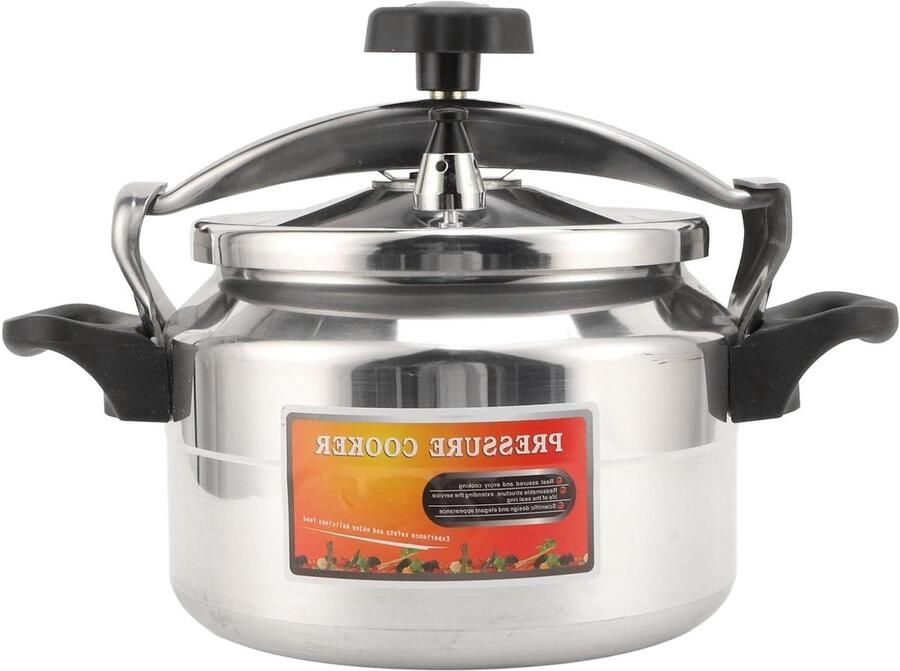 Drukpan Aluminium Snelkookpan Kookpot Snel Koken Explosieveilig Ontwerp 4 Liter Capaciteit Grijs