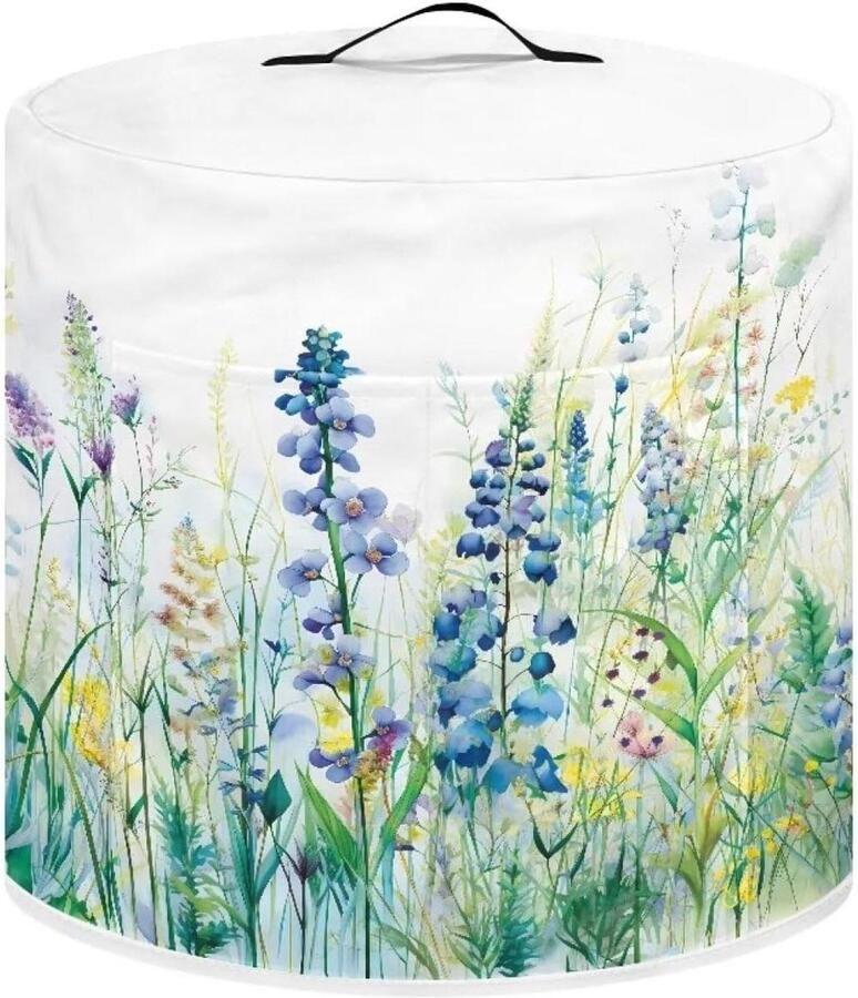 Drukpan Deksel Keukenmachinehoes Apparaten Beschermen Met Opbergvak 3 Liter Blauw Groen Bloemen