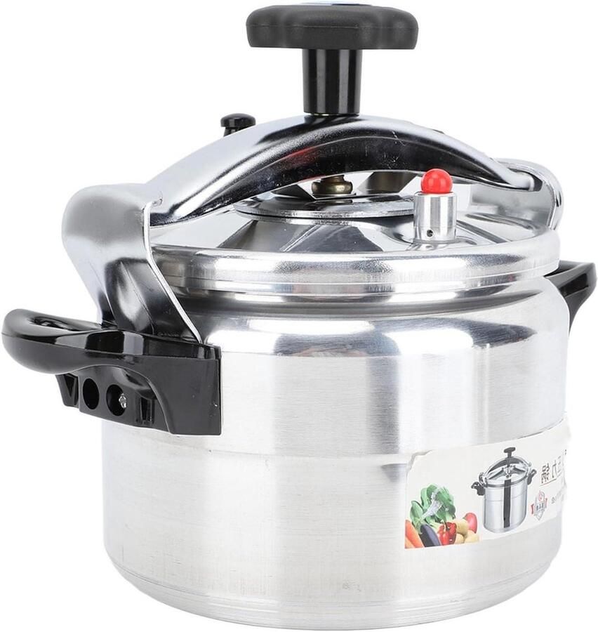 Drukpan Grote Capaciteit Snelkookpan Aluminium Snel Koken Anti-aanbaklaag 35H cm Zilver