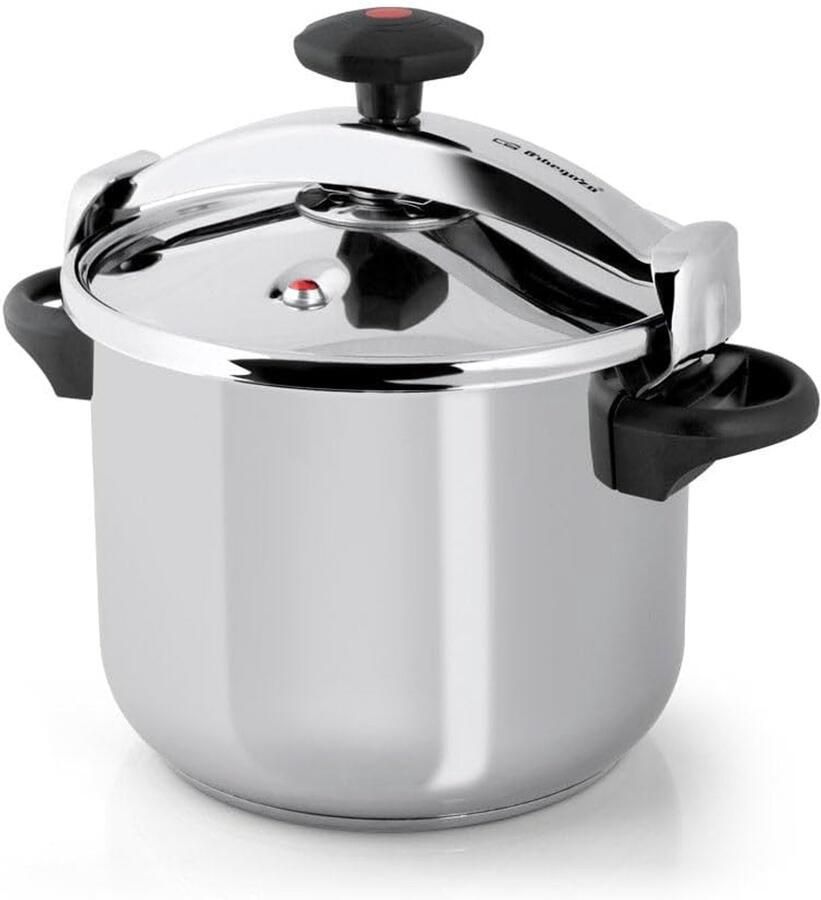 Drukpan RVS Snelkookpan Koken Maaltijden Bereiden Drievoudig Veiligheidssysteem 8 Liter Zilver