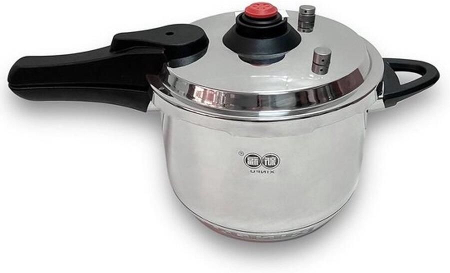 Drukpan RVS Snelkookpan Koken Maaltijden Bereiden Gepatenteerde Warmtebasis 8.5 Liter Zilver