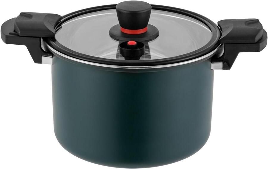 Drukpan RVS Snelkookpan Maaltijden Bereiden Eenvoudige Bediening 7.4 Liter Groen