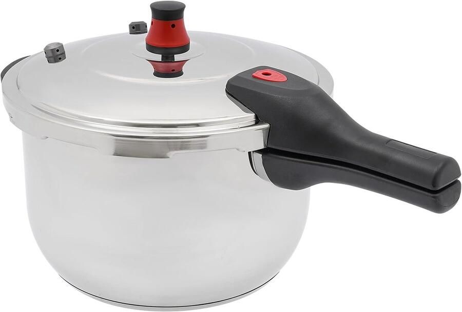 Drukpan RVS Snelkookpan Stoofpan Snel Koken 80Kpa Hoge Druk 6.8 Liter Zilver