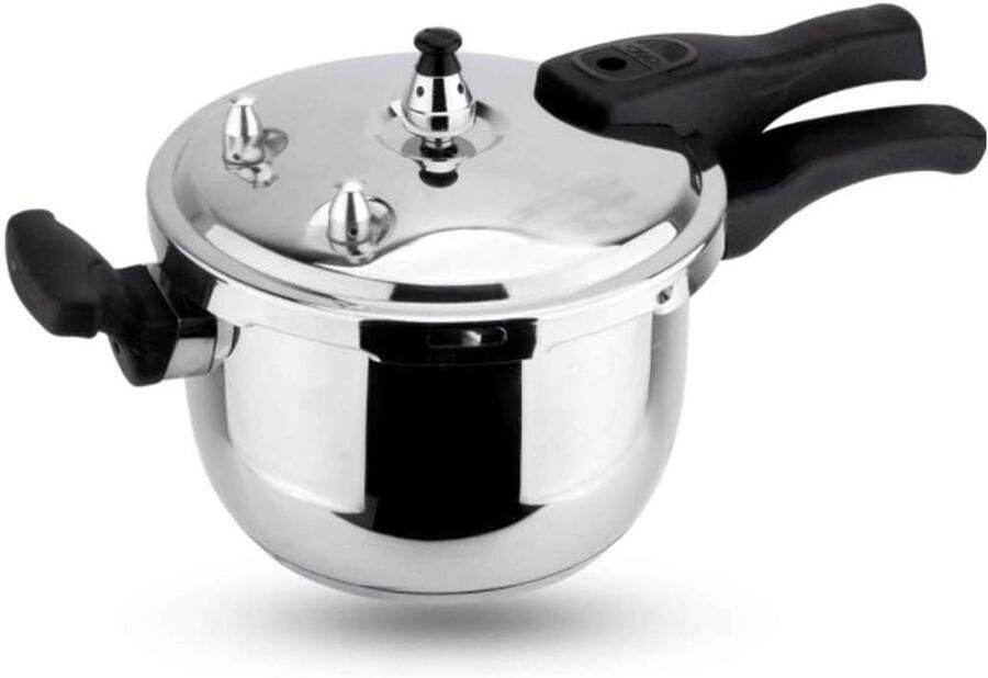 Drukpan RVS Snelkookpan Stoofpan Snel Koken Drievoudige Composiet Bodem 22 cm Zilverkleurig