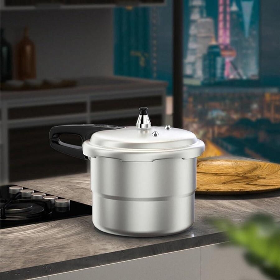 Drukpan Snelkookpan Snel Koken Energiebesparend 24 cm Diameter Zilver