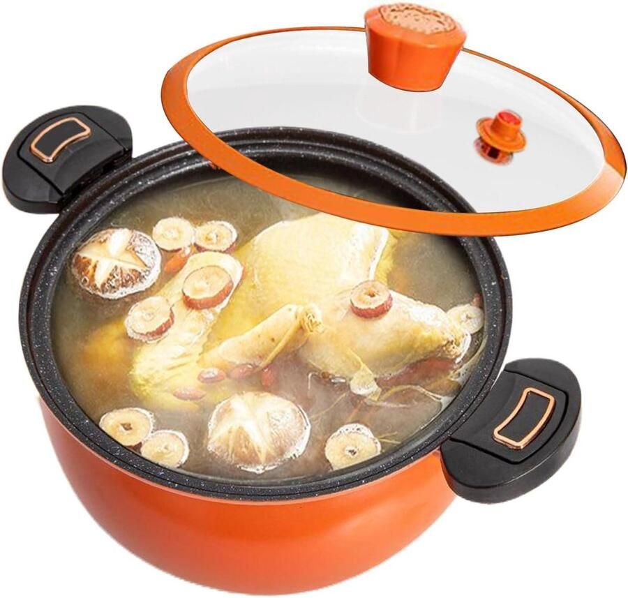 Snelkookpan Klein Inductiepan Snel Koken Non-stick Snel Verwarmen 37.5x26x20cm Zilver