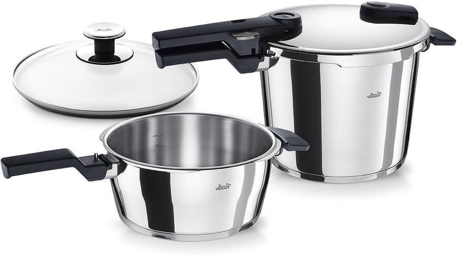 Druppelkoker Set Snelkookpan Kookpot Snel Koken Energiebesparend Koken 9.5 Liter Zilver